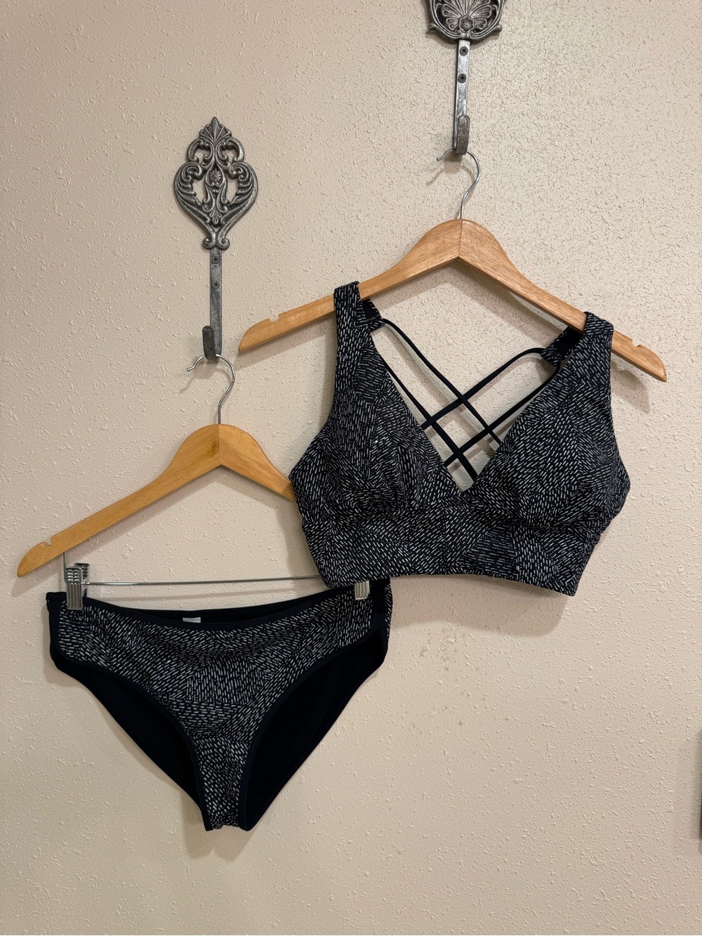 Athleta Black Sands Bikini & Bottom Set